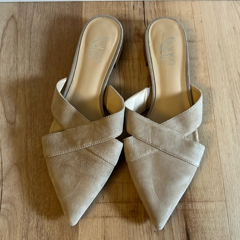 Franco Sarto Dress Shoe Flats genuine suede